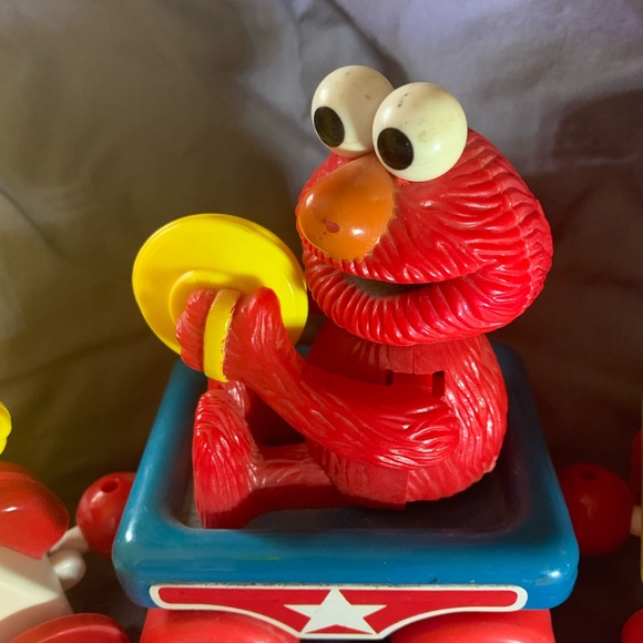 Vintage Sesame Street, Pull toy, featuring big bird, Elmo and Ernie - Picture 3 of 4
